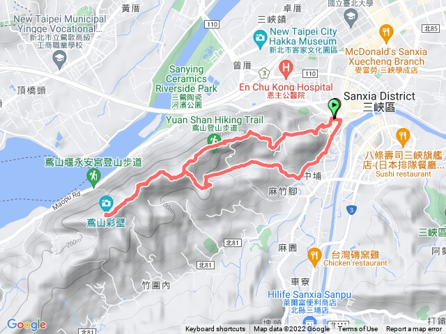 1110710三峽老街-鳶山-長春嶺-福德坑山-彩碧-長春園-中原國小-老街