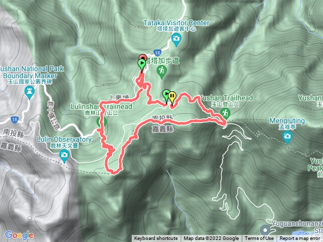 東埔→鹿林→麟趾→玉山登山口→東埔