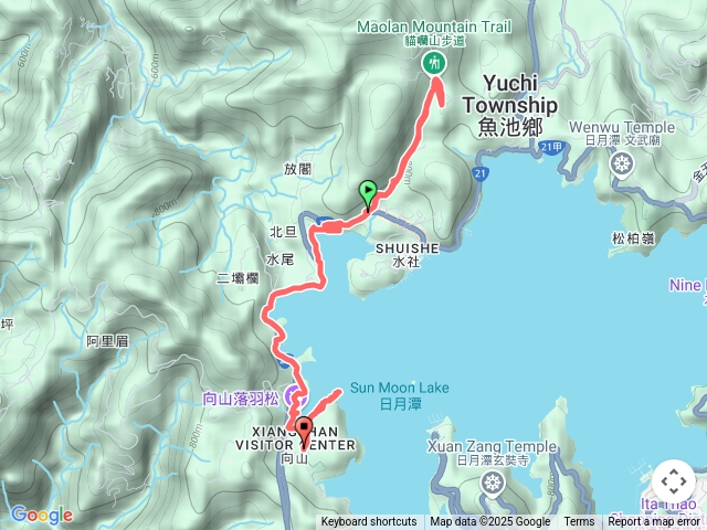 貓囒山步道日月潭環湖步道