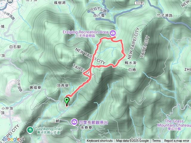 清天宮-大屯西峰-二子坪-面天坪-清天宮