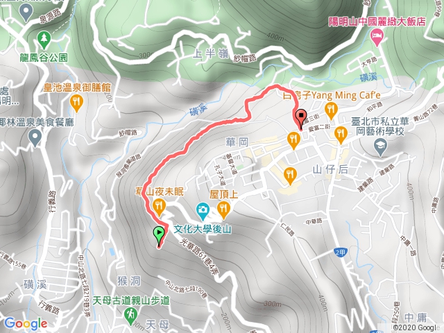 天母水管步道至文化大學