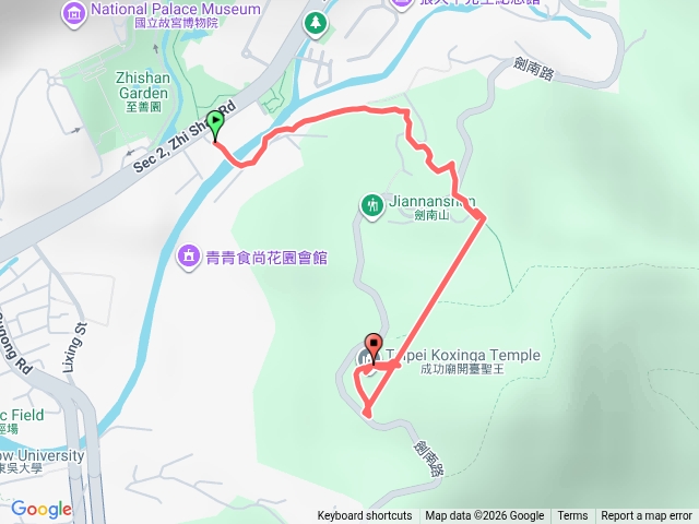 婆婆橋到鄭成功廟路線