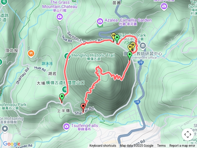 橫嶺前山沙帽山