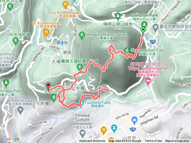 教師中心站、紗帽山登山步道、紅壇、半嶺步道、半嶺水圳步道、大埔（明玄宮）站