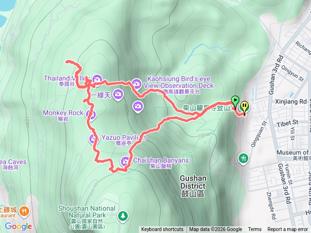 北柴山路徑預覽圖