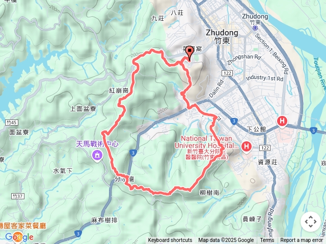 2025.6.8竹東3山,樹杞林山-新具庄山-員崠子山-兄弟峰197、198峰,O型走