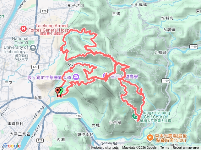 太平三汀山三進三出（一江橋、鴻禧太平高爾夫球場、慈光寺）預覽圖