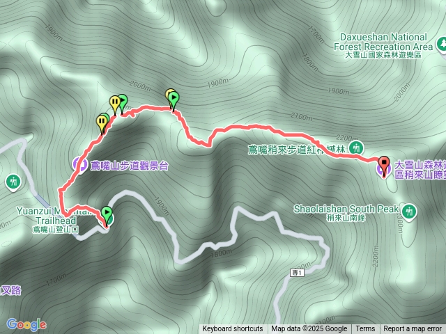 27.5K鳶嘴登山口至稍來山瞭望塔預覽圖