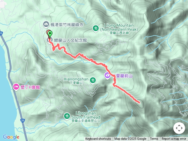 里龍山北登山口