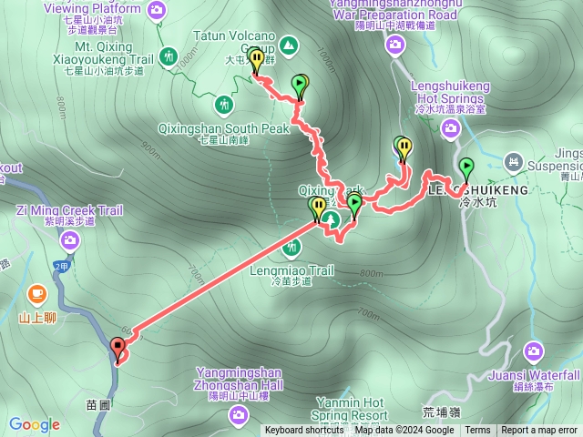 冷水坑夢幻湖七星山主東七星公園苗圃登山口預覽圖