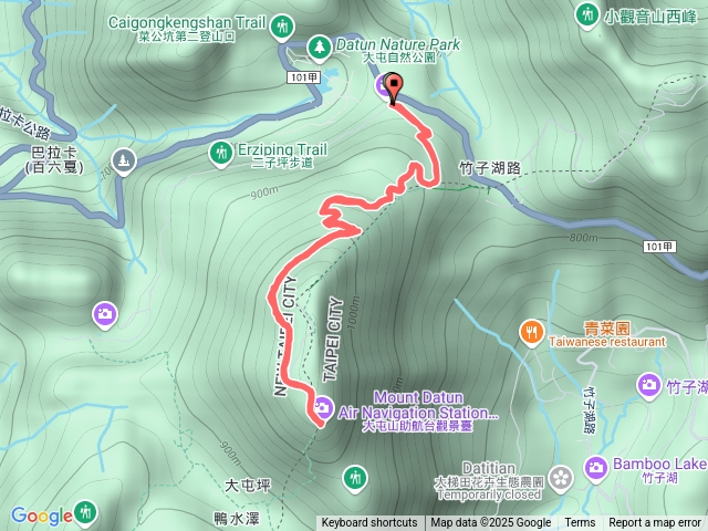 颱風外圍環流爬大屯山