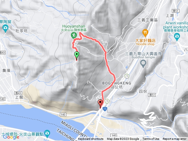 火炎山北鞍路線