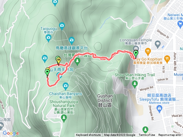 0318北柴山(中心亭-雅座-蓮花洞-中心亭-登山口)