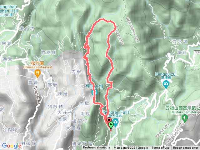 1101107至善路登荷蘭古道（中線）-高頂北五指山-內雙溪古道-大崎頭步道下O型