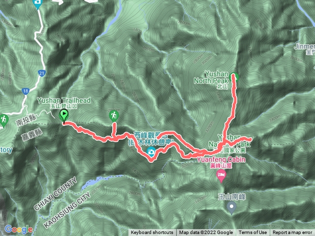 玉山前峰/西峰/北峰/北北峰/東峰/主峰