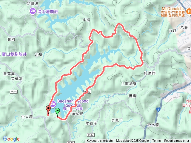 新竹寶二水庫O型路線預覽圖