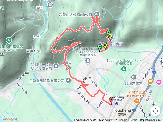 蘭陽技術學院到大修宮