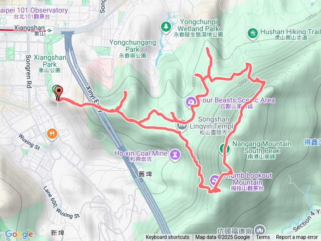 四獸山連走95峰、南港山係、拇指山
