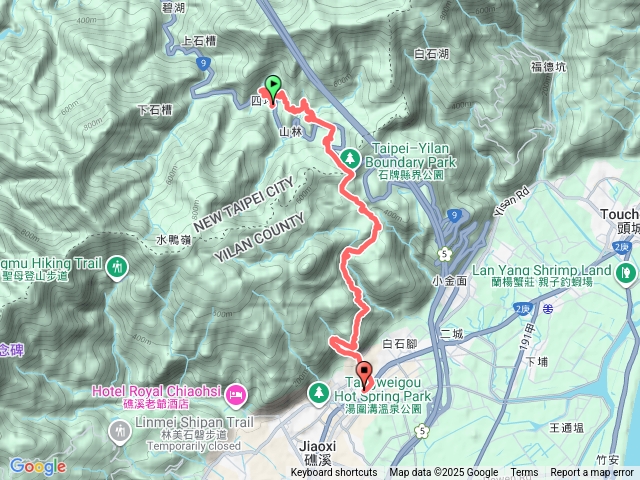 2025-08-10 四堵古道連走跑馬古道─淡蘭古道南段→四堵古道→石牌縣界公園→跑馬古道→迴音谷瀑布→玉龍居→十一股溪步道