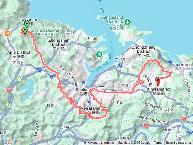 大武崙山，紅淡山，槓子寮山(一日爬3座小百岳) 2026-04-26預覽圖
