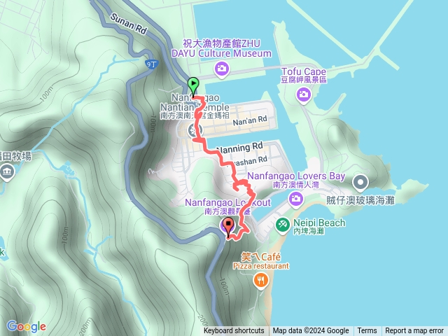 2024-10-13 進安宮→南天宮→南安國小→南方澳觀景→內埤海灣→豆腐岬風景區