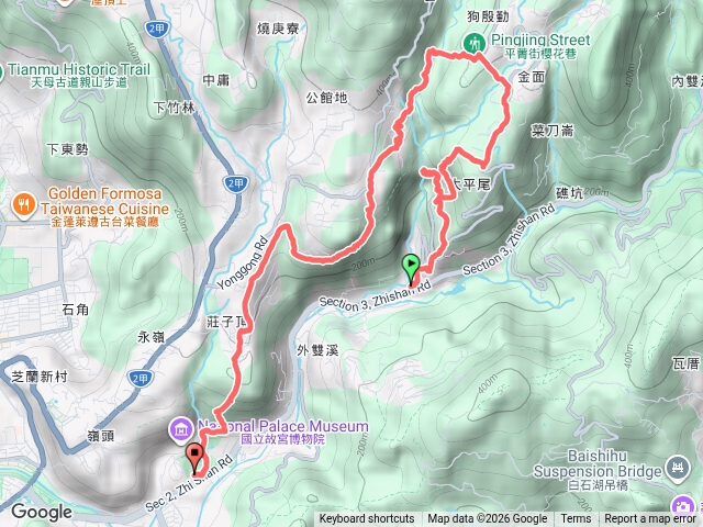uu08-01沙崙儷人瀑布狗慇勤故宮.gpx預覽圖