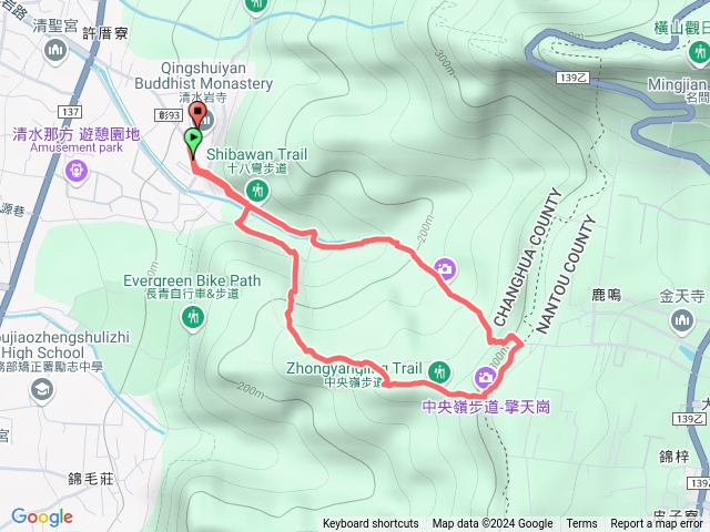 113．10，05十八灣古道及中央嶺步道（卦山大縱走）預覽圖