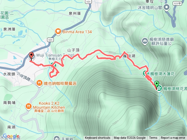 淡水楓樹湖-山仔頂步道-天元宮預覽圖