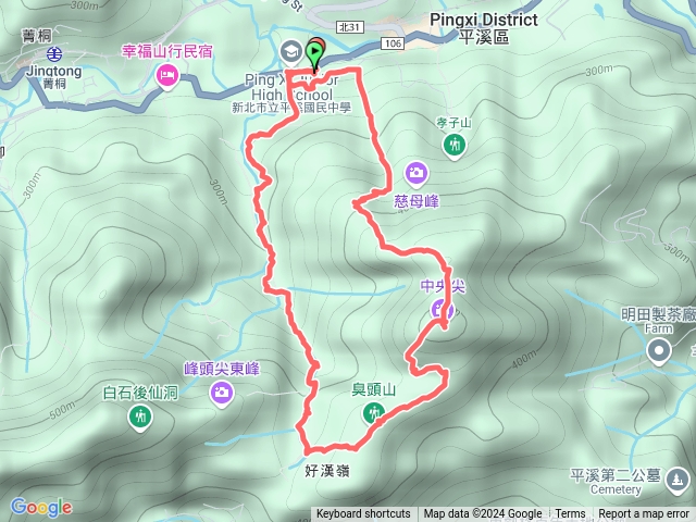 新北平溪 東勢格越嶺古道+臭頭山+中央尖O型預覽圖