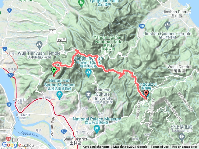 陽明山西東大縱走清天上風櫃下