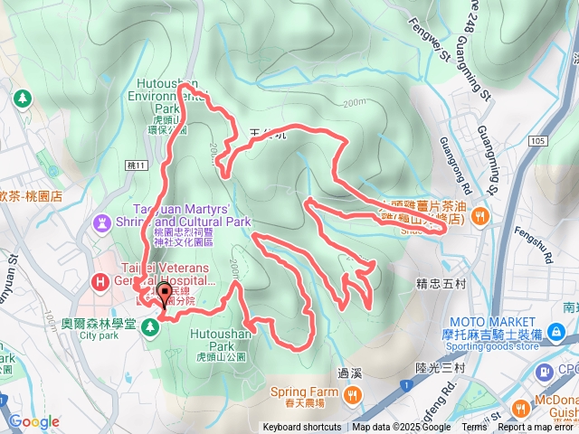 桃園虎頭山公園8公里O繞