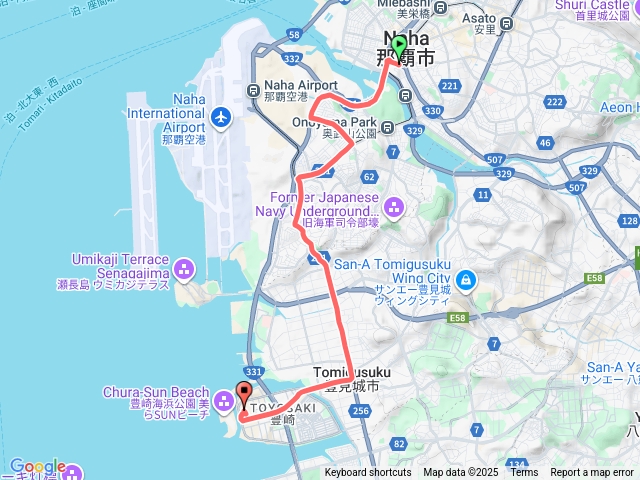 2025.10.13由那霸國際通到iias沖繩豐崎イーアス沖縄豊崎軌跡