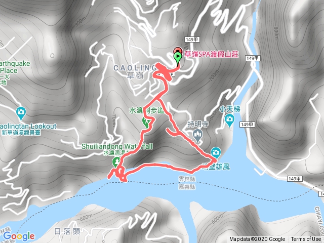 草嶺健行（遊客中心-持明寺-峭壁雄風-水濂洞-青蛙石-幽情谷）