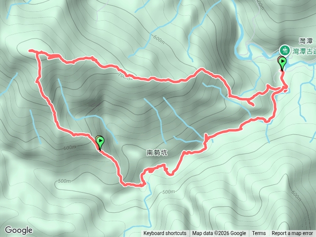 灣潭、南勢坑山、竹子山東稜線、灣潭竹子山、南勢坑雙溪口、南勢坑古道、灣潭O型預覽圖