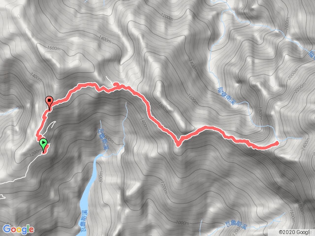 北大新登山口->舊登山口->喜多麗斷涯->檜谷山莊折返