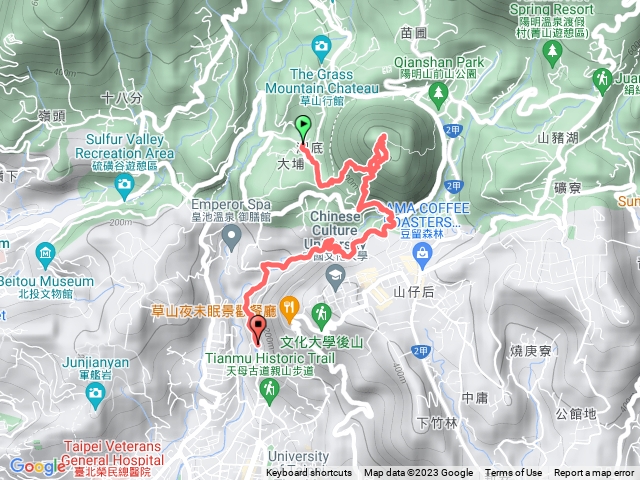 梅湖站、半嶺步道、紗帽山登山步道（紗帽山）、松溪、天母古道、翠峰步道（翠峰瀑布）、猴洞圳古道、半嶺產業道路