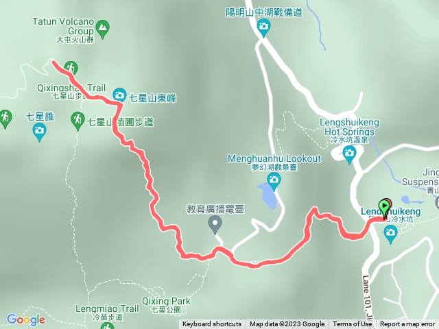 七星山主東冷水坑原路來回