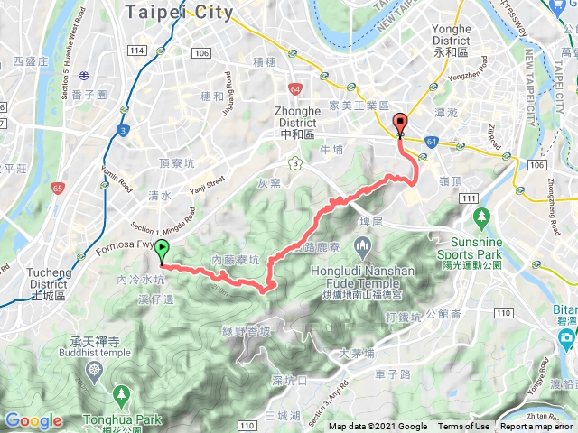 20210405 土城清水大尖山-牛埔頭山-中和圓通寺-國旗嶺-捷運景安站