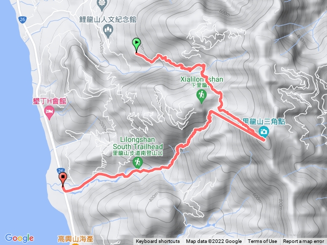里龍南出登山口