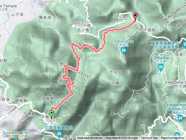 清天宮-火燒山-面天石屋群-楓樹湖古道-二子山西峰