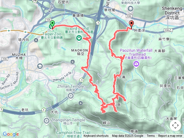 2025.05.01 動物園後山連走13峰[大猴金猴魚]動物園-大前坑山-猴山坑山-猴山坑古道-祥光寺後山-金頭山-東峰-猴山岳西峰-猴山岳前峰-主峰-北峰-巴哈池-北北峰-魚衡山南南峰-南峰-主峰