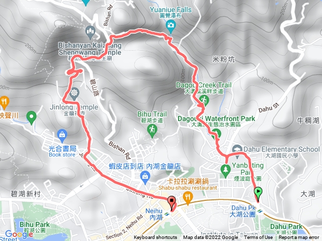 大湖公園到內湖站