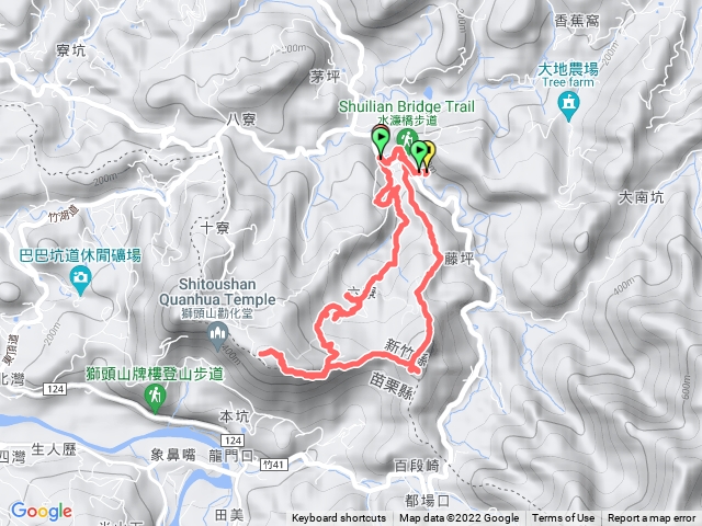 猿山、六寮山、大斷崖o型