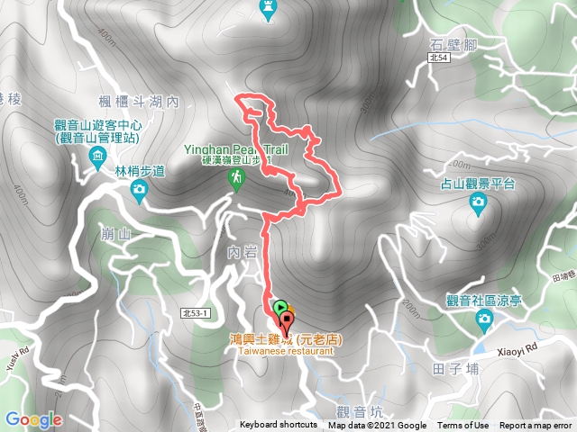 福隆山步道700m-凌雲尖58山-駱駝嶺-福隆山步道700m