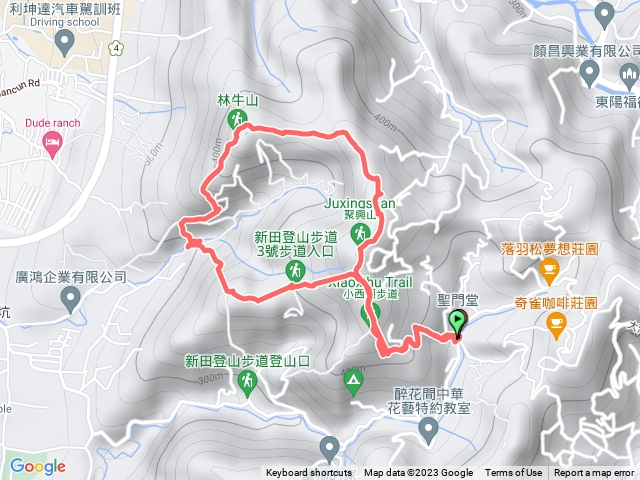 新田3號步道-聚興山-林牛山-雙層景觀台-3號步道