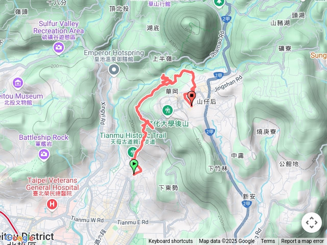 天母親山步道-翠峰瀑布-美軍俱樂部