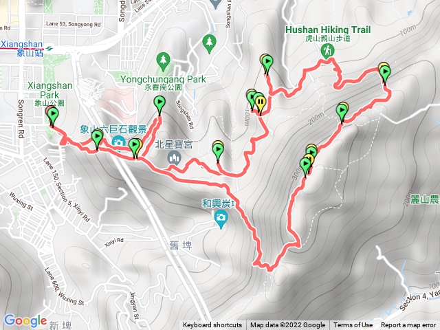 四獸山九五峰南港山O型