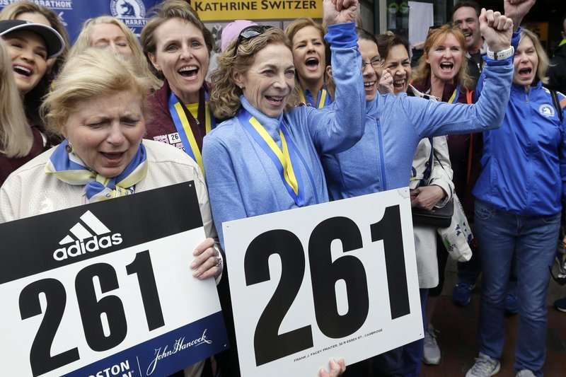 威斯策（Kathrine Switzer）是推動馬拉松女子組比賽的傳奇人物。（AP）