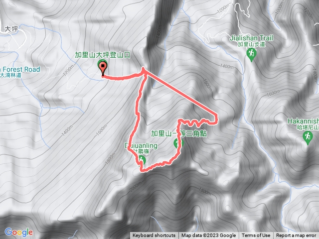加里山太坪登山口大P線