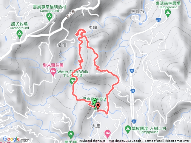 澀水步道水上瀑布